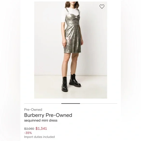Burberry Metallic Mini Dress - Picture 6 of 16